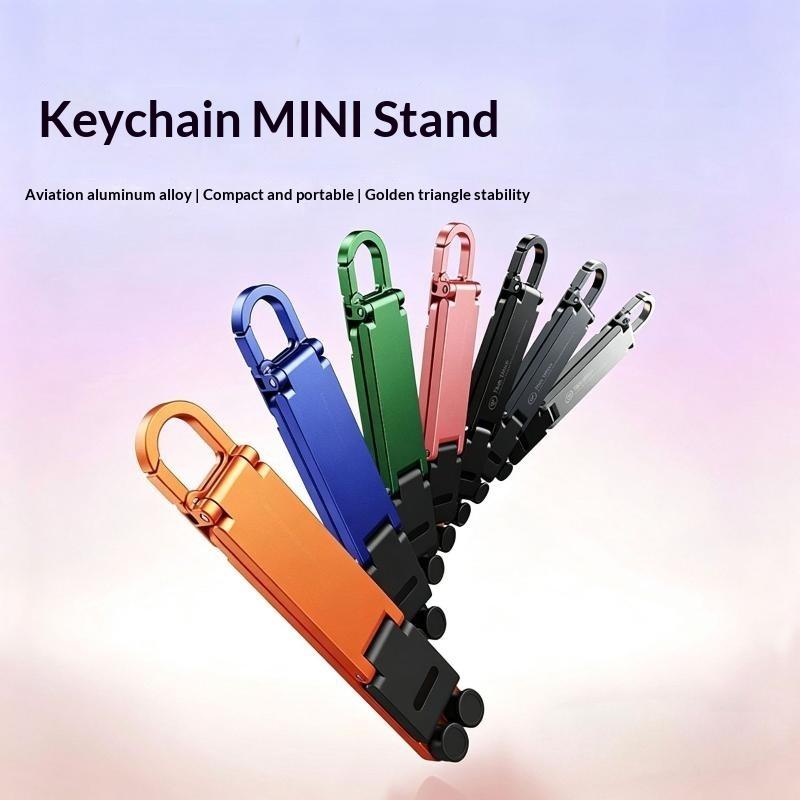 Dual Phone Holder - Foldable Mini Keychain Phone Stand Multi