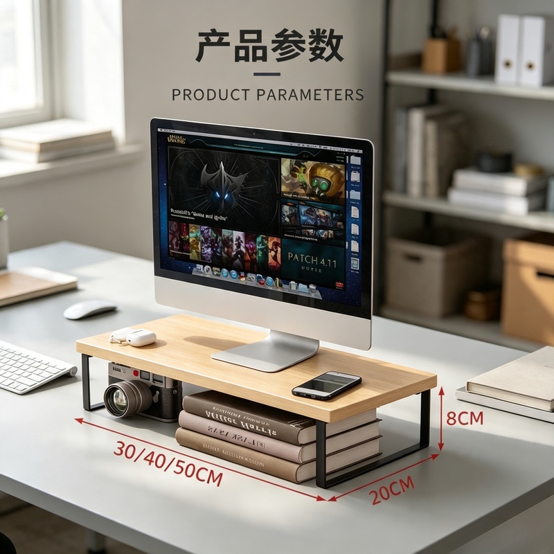 Monitor Riser Wood - Elevated Desktop Monitor Riser Stand Computer