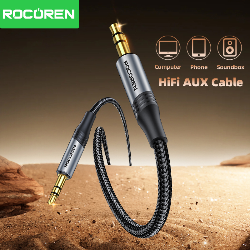 Desk Hifi Setup - Rocoren 3.5 mm Jack Aux Audio
