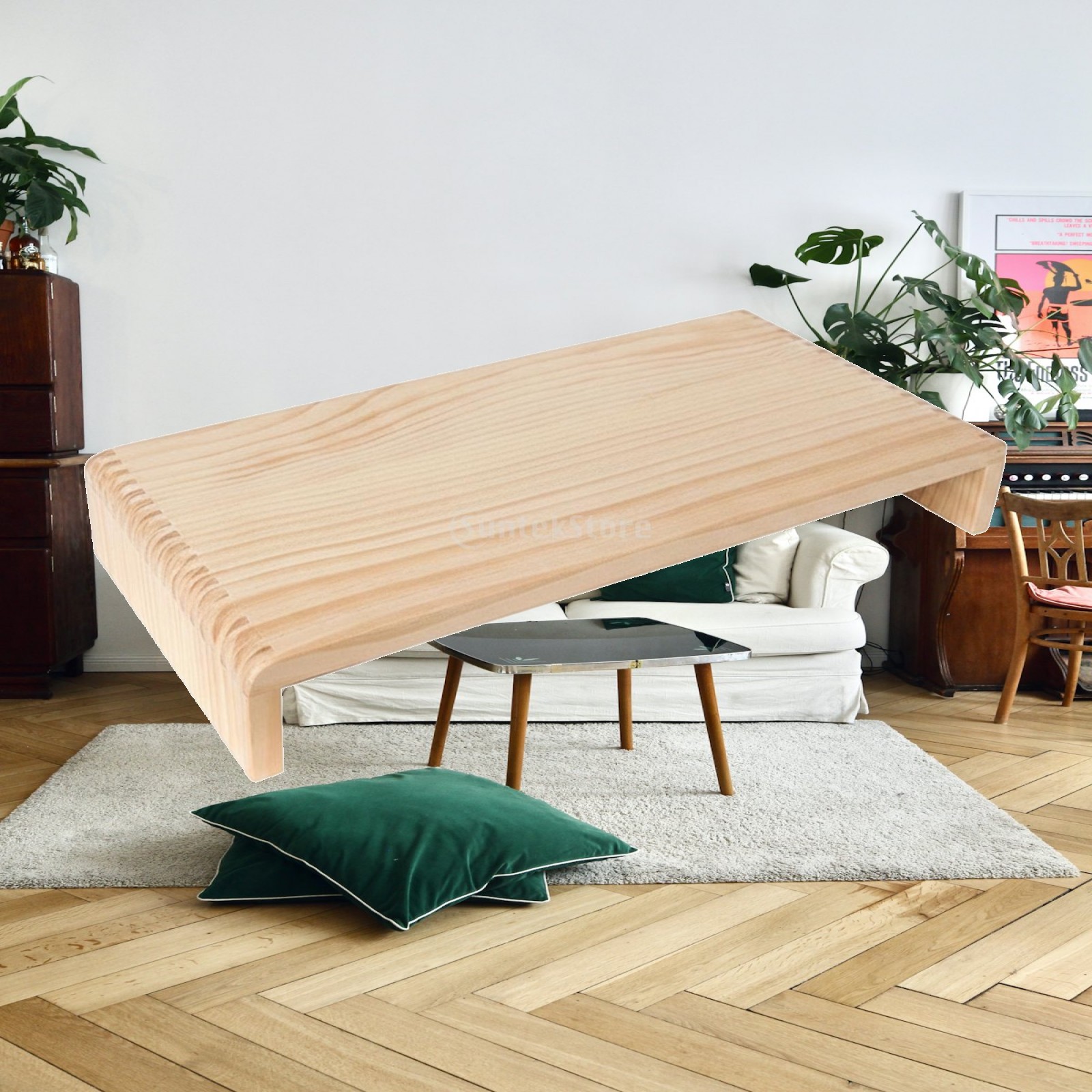 Monitor Riser Wood - Monitor Stand with Storage Wooden Monitor