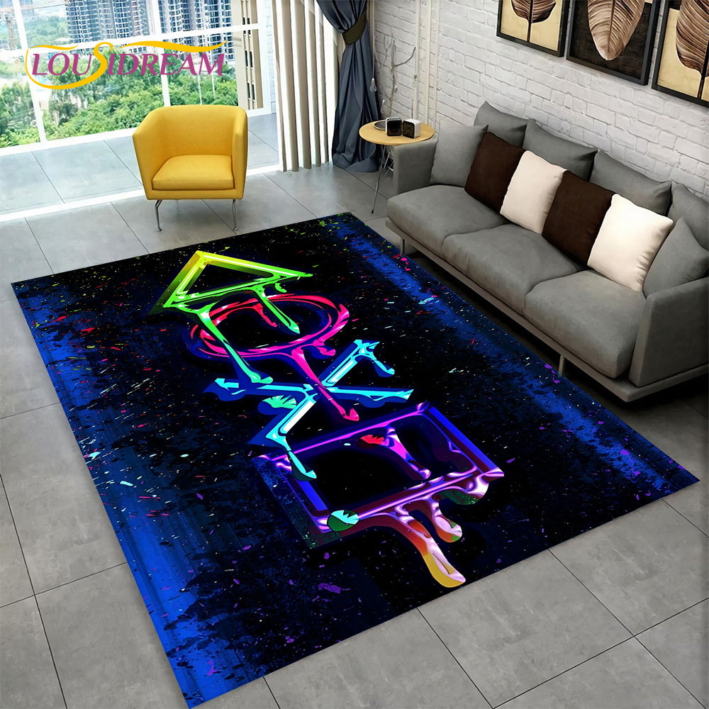 Desk Setup Girly - Cartoon Gamer Game Gamepad Area Rug,Carpet