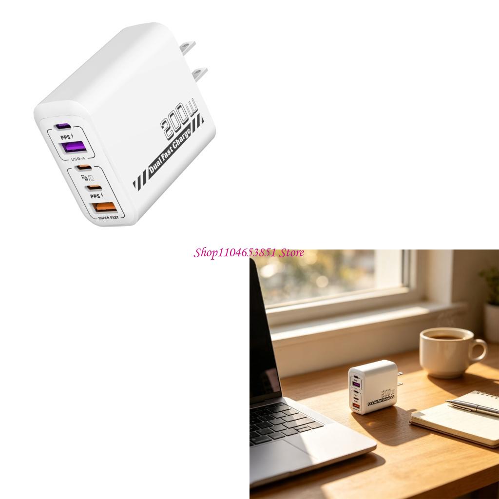 Desk Setup Tablet - Multi-Device Wall 200W, 3 Type C