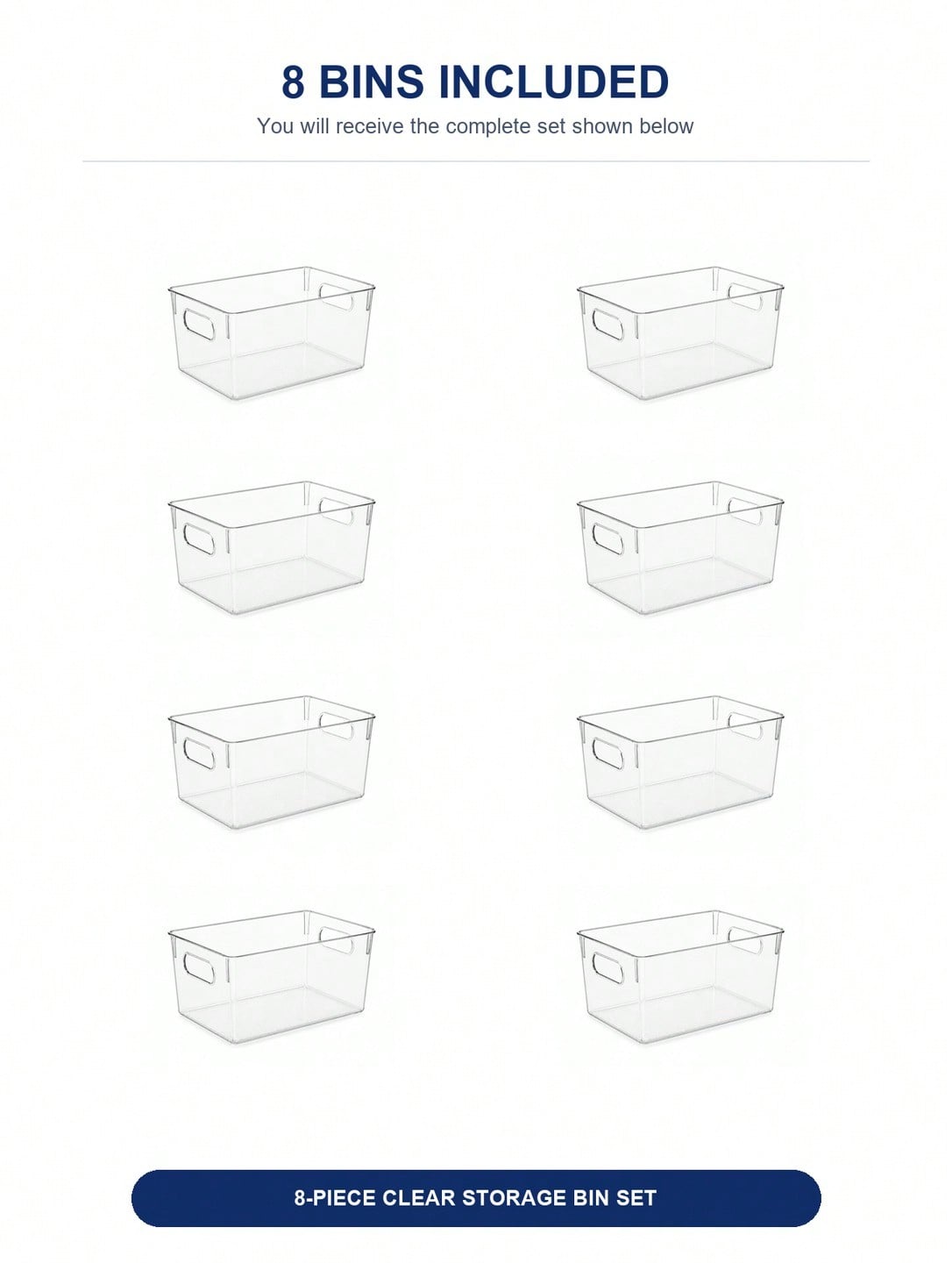 8-Pack Clear Storage Bins with - Desk Setup Organizer 评论和价格