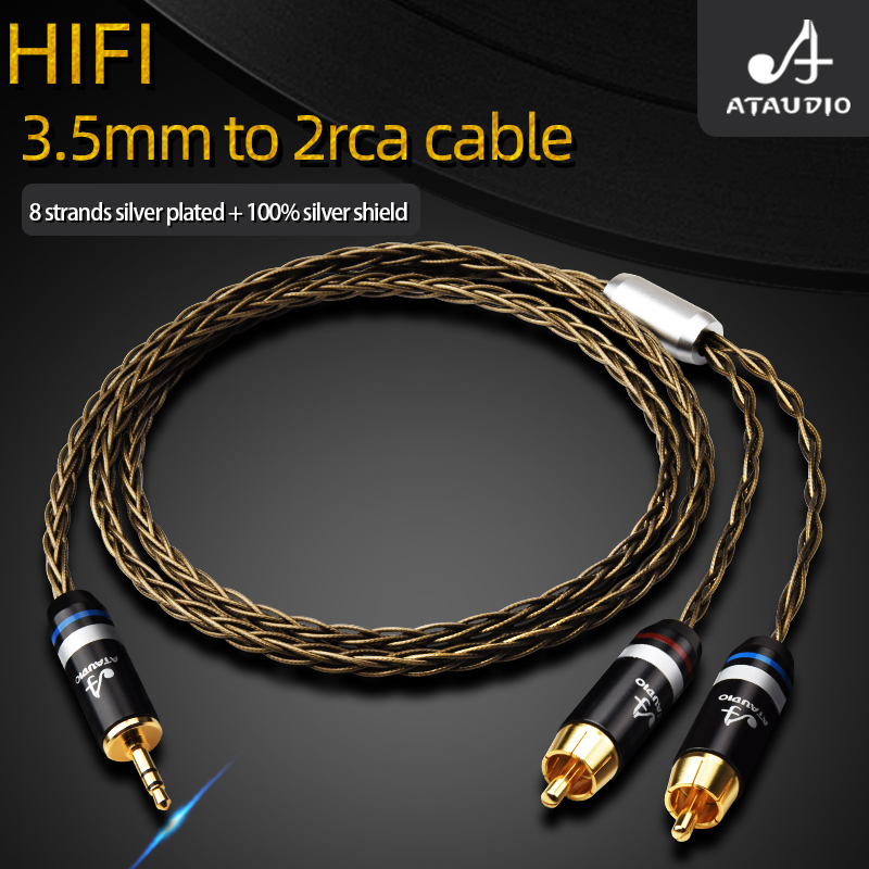 ATAUDIO HiFi 3.5mm to 2RCA Cab - Desk Hifi Setup 评论和价格