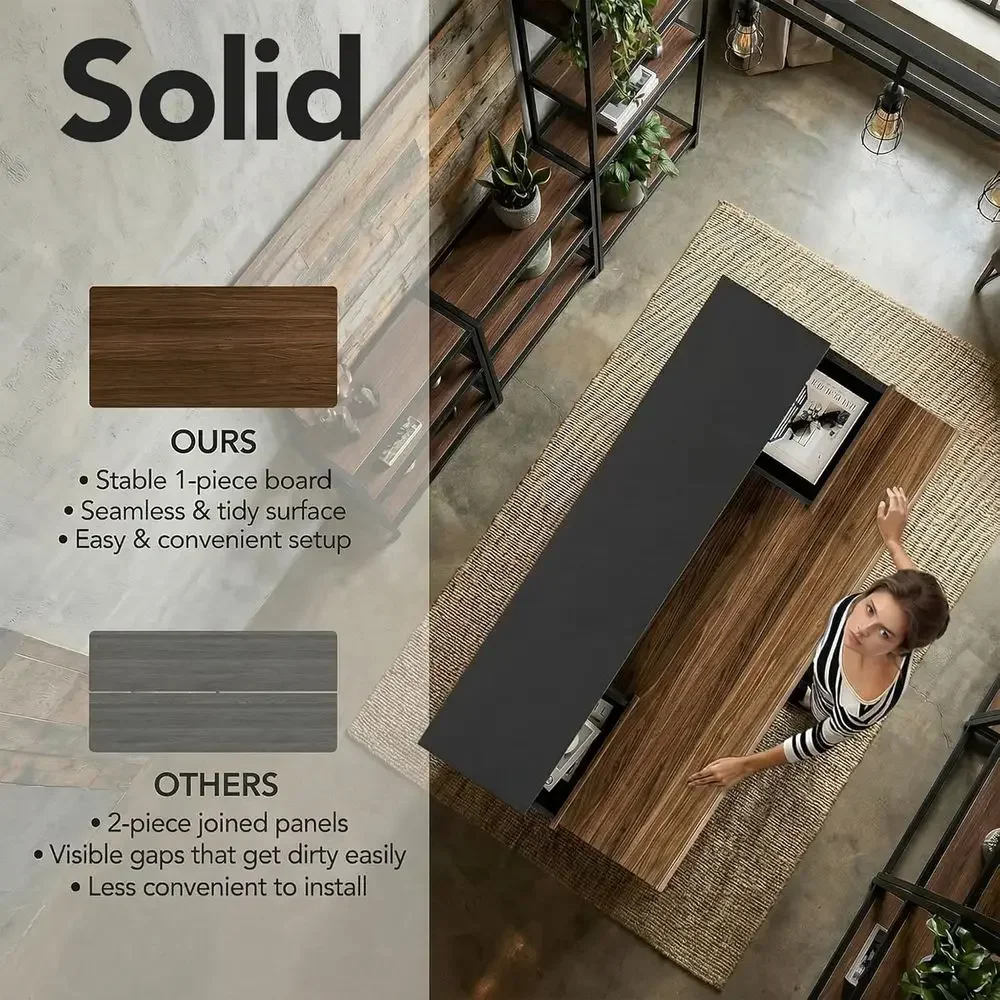Solid Wood Electric Standing D - Monitor Riser Wood 评论和价格