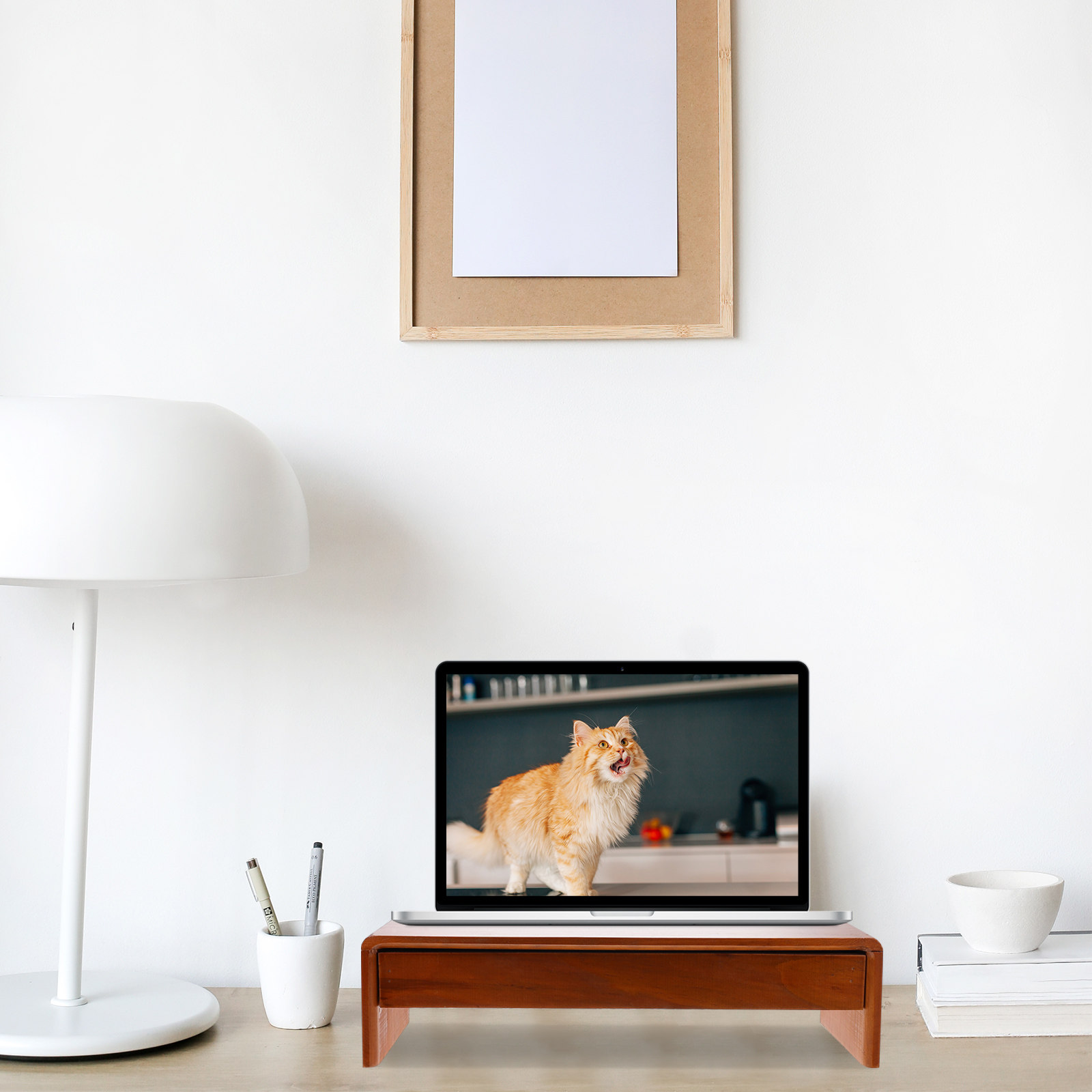 Wooden Monitor Riser Computer  - Monitor Riser Wood 评论和价格
