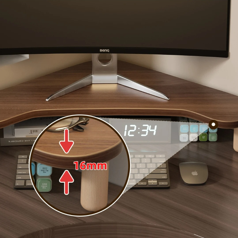 Corner Computer Stand, Triangl - Monitor Riser Wood 评论和价格