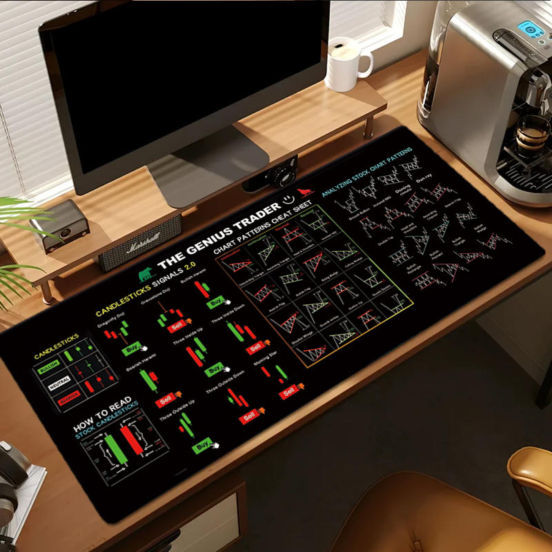 EXCO Stock Market Trader Leath - Desk Setup Rug 评论和价格