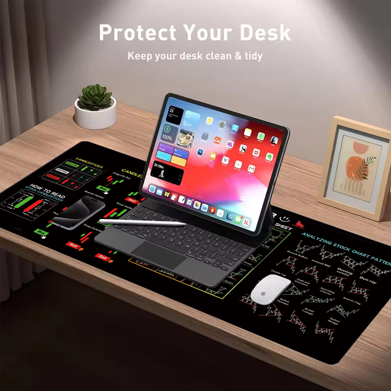 EXCO Stock Market Trader Leath - Desk Setup Rug 评论和价格