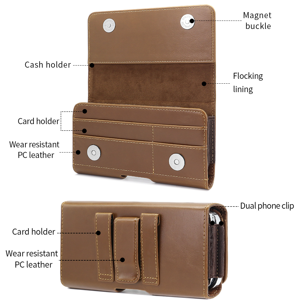 Universal Horizontal PU Leathe - Dual Phone Holder 评论和价格