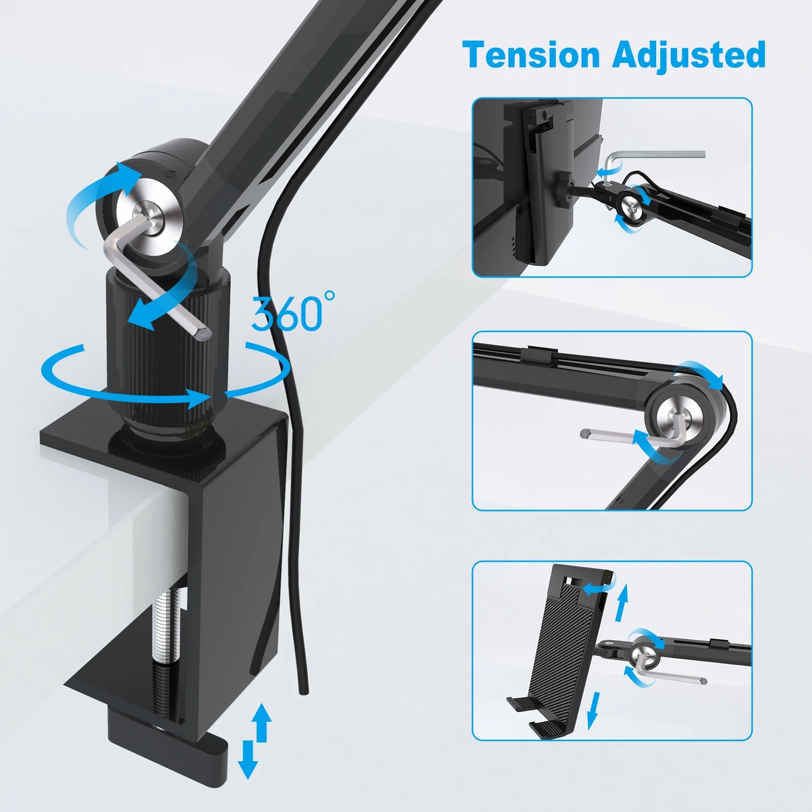 2025 Tablet Stand Holder for I - Desk Setup Monitor Arm 评论和价格