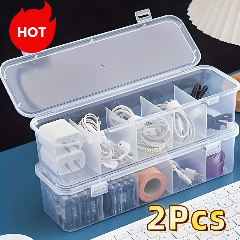 2Pcs Large Cable Management Bo - Desk Setup Organizer 评论和价格