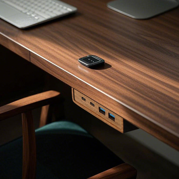 USB 3.2 Hub with Self-Adhesive - Monitor Riser Wood 评论和价格