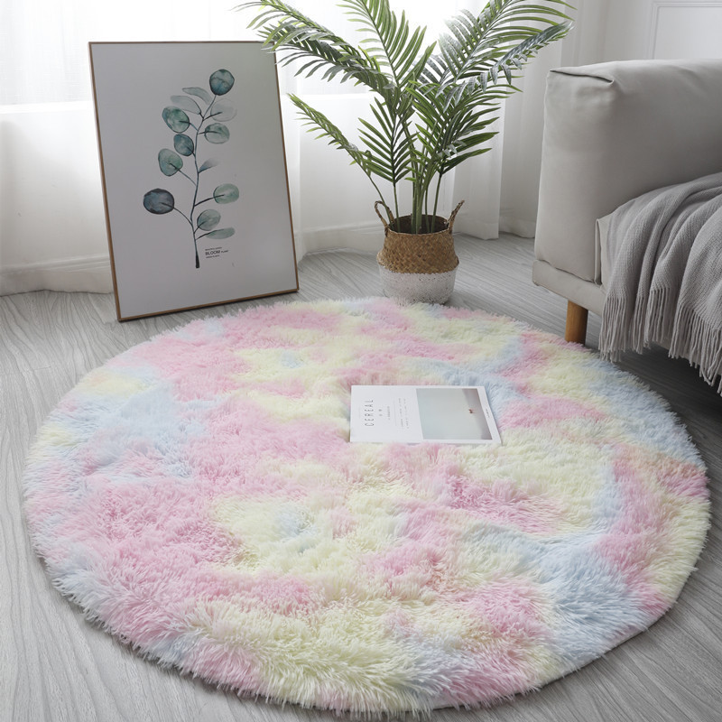 Super Soft Plush Round Rug Mat - Desk Setup Girly 评论和价格