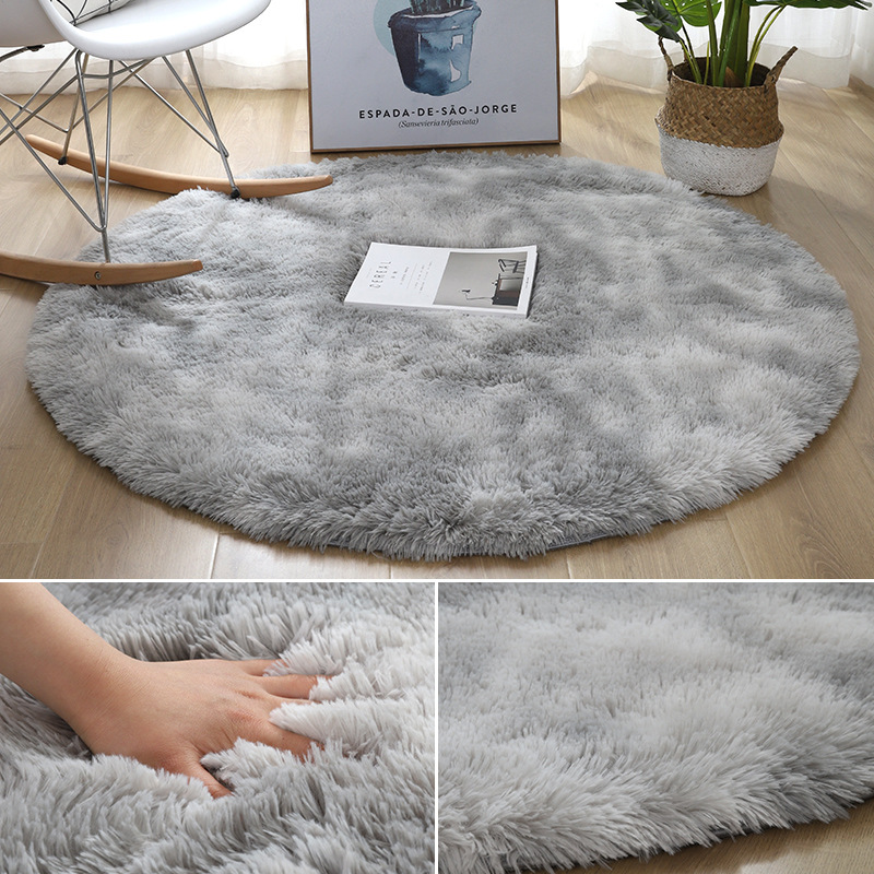 Super Soft Plush Round Rug Mat - Desk Setup Girly 评论和价格