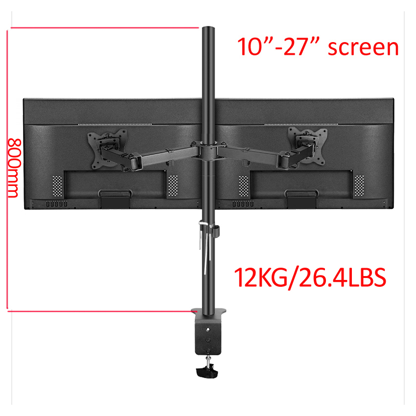 T902-280 360 Rotate Steel 10'- - Desk Setup Monitor Arm 评论和价格