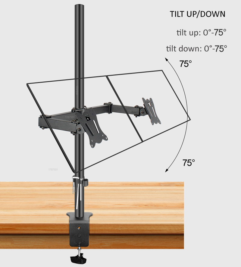 T902-280 360 Rotate Steel 10'- - Desk Setup Monitor Arm 评论和价格