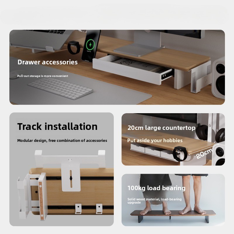 Modern Solid Wood Monitor Stan - Monitor Riser Wood 评论和价格