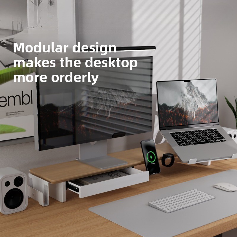 Modern Solid Wood Monitor Stan - Monitor Riser Wood 评论和价格