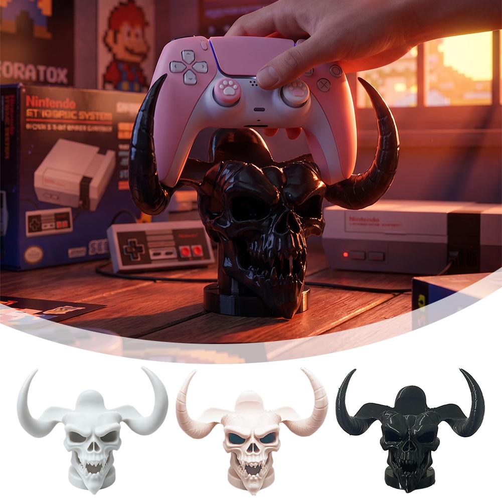 Unique Devil Skull Horn Contro - Desk Setup Game 评论和价格