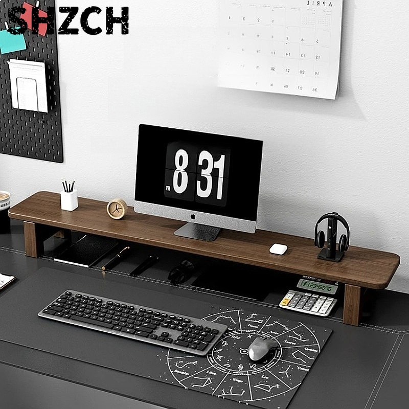 Walnut Monitor Stand Riser Adj - Monitor Riser Wood 评论和价格