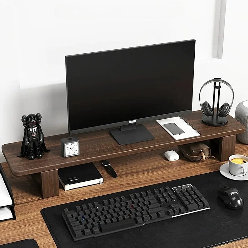 Walnut Monitor Stand Riser Adj - Monitor Riser Wood 评论和价格