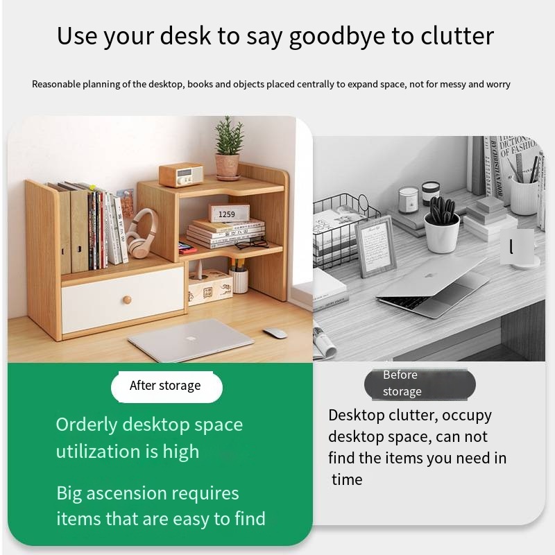 Desk Bookshelf Desktop Shelvin - Desk Setup Organizer 评论和价格