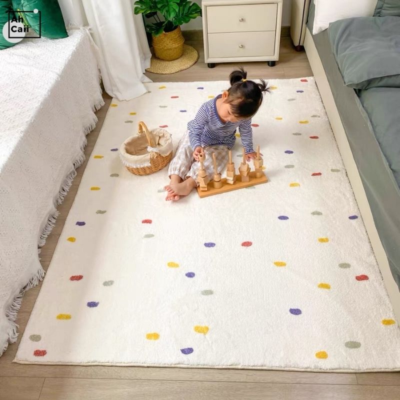 Children Furry Carpet Spotted  - Desk Setup Girly 评论和价格