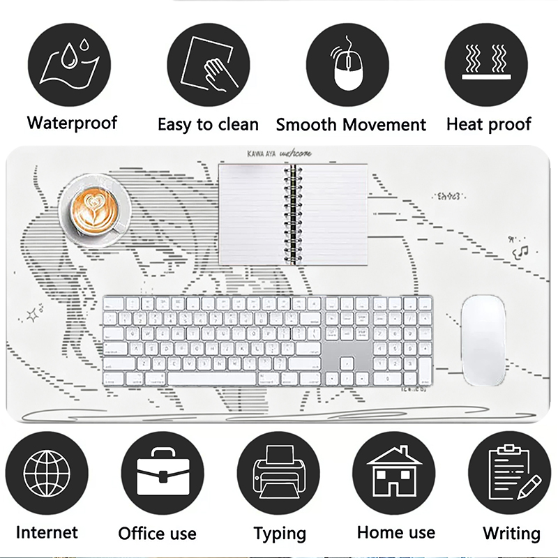 1Pcs Leather Mouse Pad Anime A - Desk Setup Kawaii 评论和价格